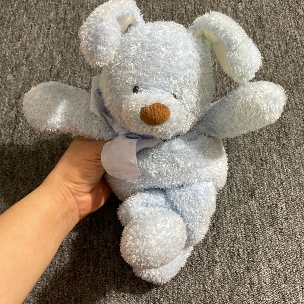 Baby Gund Blue First Teddy Pull String Fibber Plushie 58783